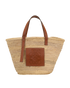 Medium Basket Bag, &pound;350, Handbags, Beige/Brown, Raffia, Front view